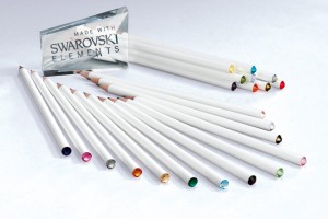 Lápiz normal lacado blanco con SWAROVSKI ELEMENTS