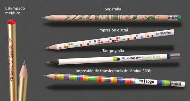 Técnicas de impresión en lápices