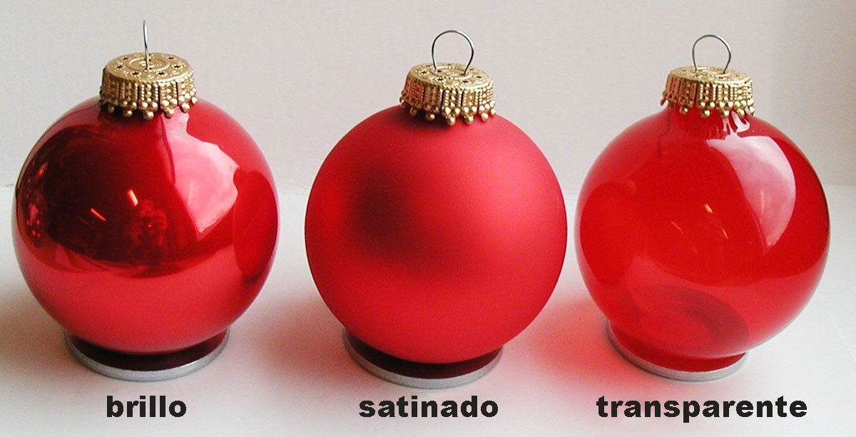 Bolas de Navidad - 3 acabados - brillo satinado y transparente