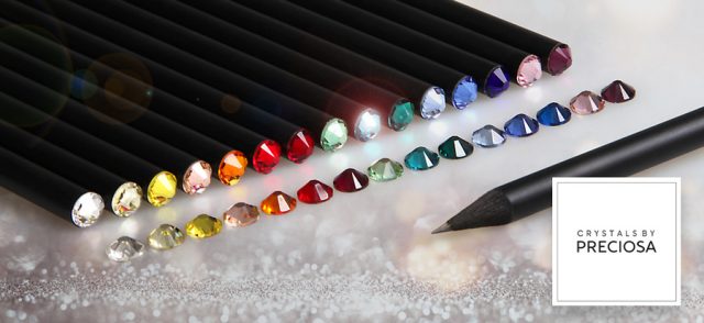 Lápices brillantes con cristales de Preciosa®