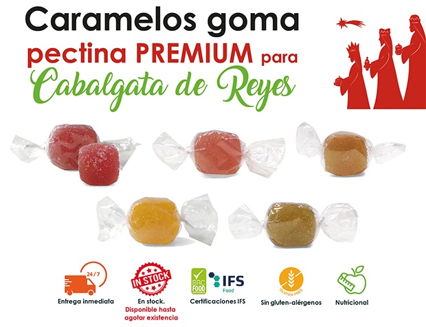 Caramelos pectina PREMIUM para Cabalgata de Reyes 2023