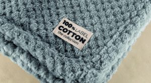 Etiqueta de algodón para mantas