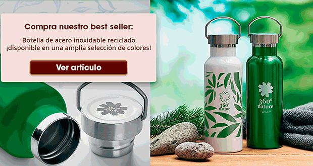 Compra nuestro bestseller: botella de acero inoxidable reciclado