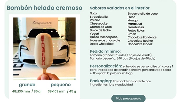 Bombón helado cremoso