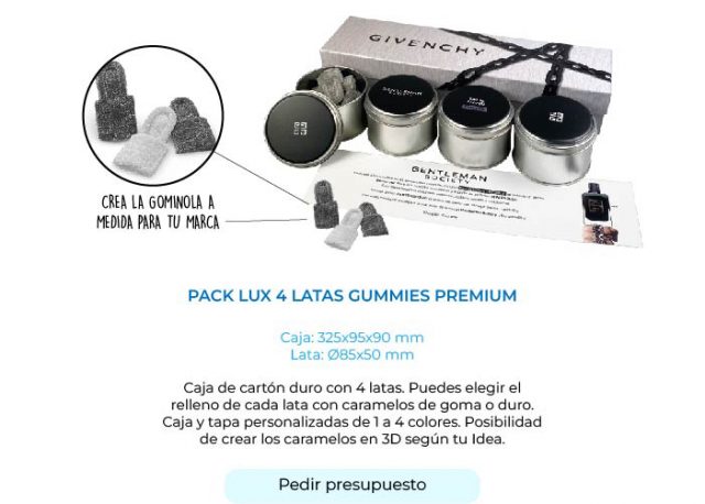 Pack lux 4 latas gummies premium