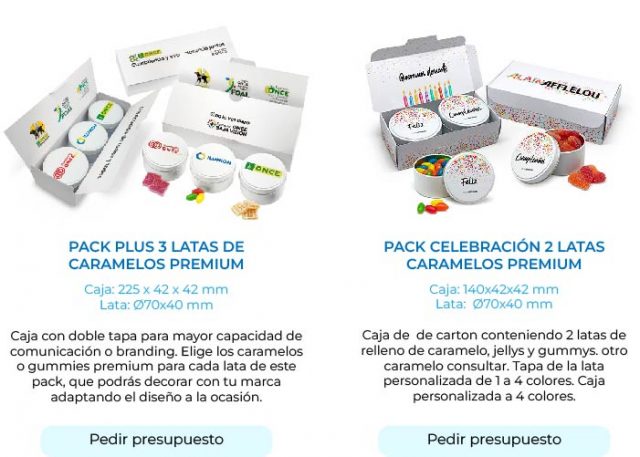 packs 3 y 2 latas caramelos premium