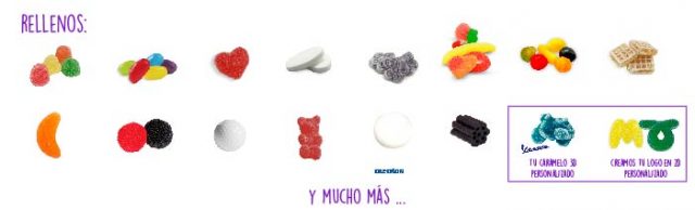 rellenos latas caramelos