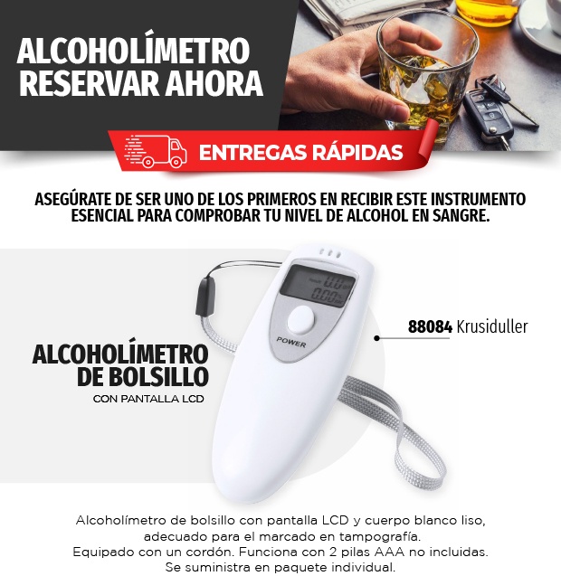 Alcoholímetro de bolsillo