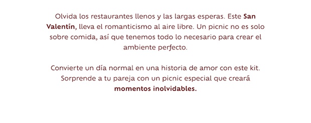 Kit picnic San Valentín - crea momentos inolvidables