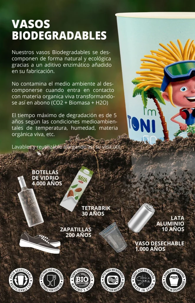 Vasos biodegradables - características Vasos biodegradables - características