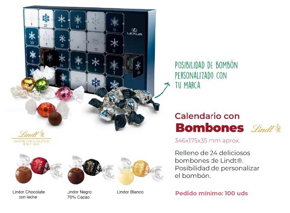 Calendario con bombones