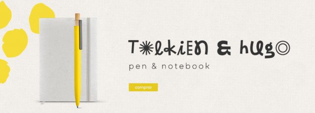 Tolkien pen & Hugo notebook