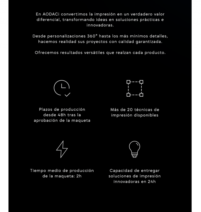 Aodaci: Su especialista en impresión - texto y plazos