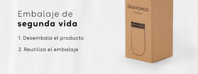 Okavango travel cup - embalaje de segunda vida