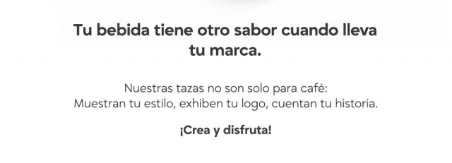 10% de descuento en tazas seleccionadas - texto