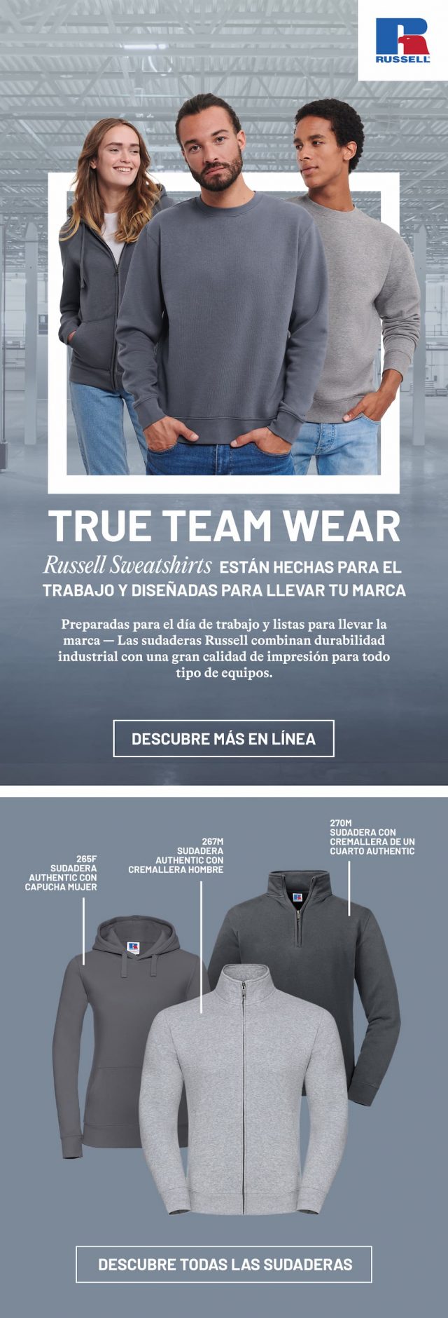 Sudaderas Russell – Mano a mano con una compañía de confianza Sudaderas Russell – Mano a mano con una compañía de confianza