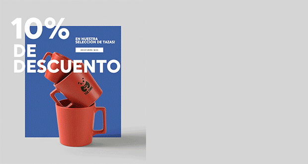 10% de descuento en tazas seleccionadas