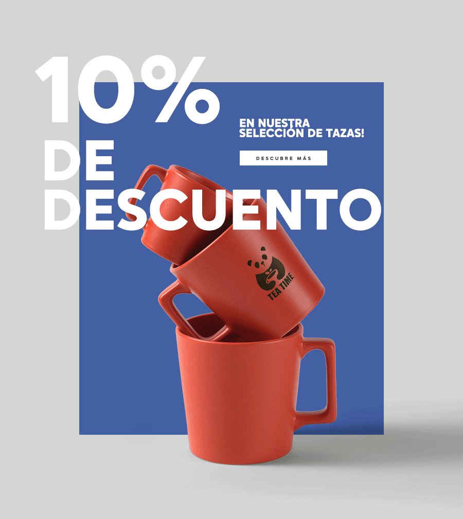 10% de descuento en tazas seleccionadas
