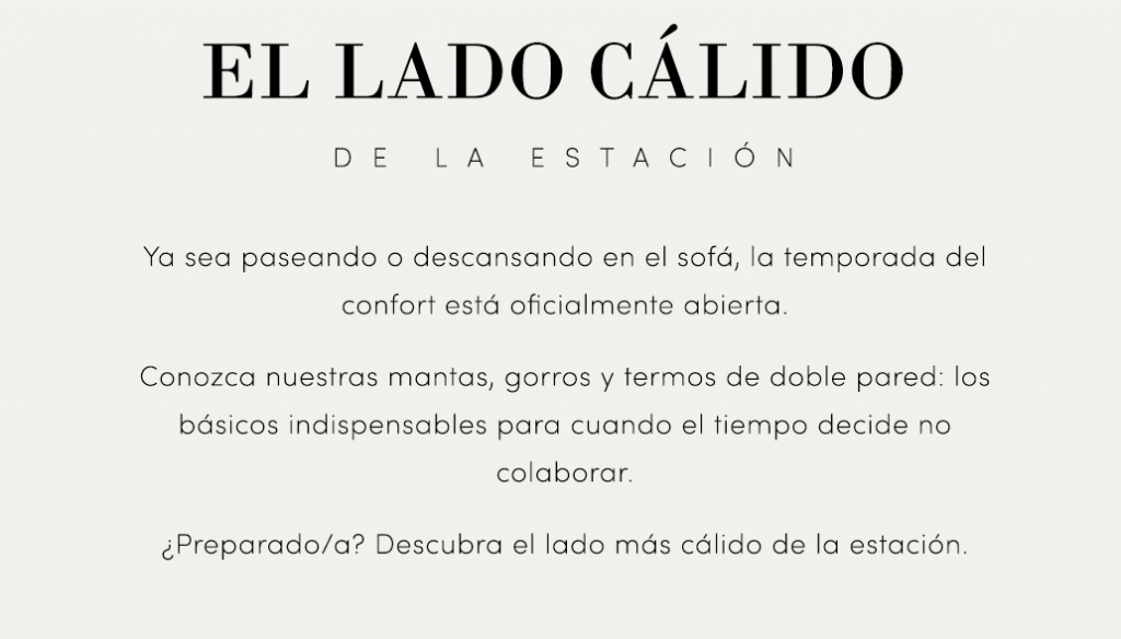 El Lado Cálido de la Estación - texto