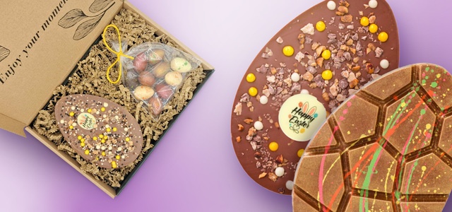 ¡Nuevo! Bombones en forma de huevo de Pascua con logotipo personalizado