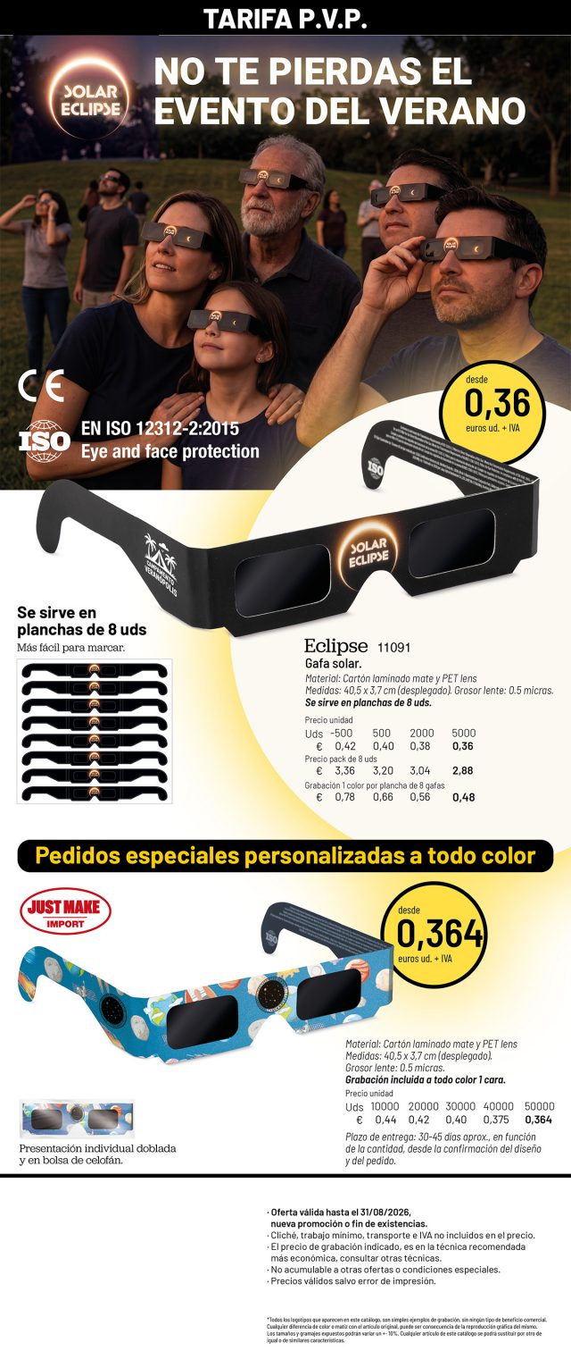 Oferta Gafas Eclipse 2026 PVP