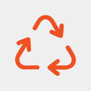 Fabricada con materiales reciclados