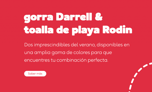 Gorra Darrell y toalla de playa Rodin Gorra Darrell y toalla de playa Rodin