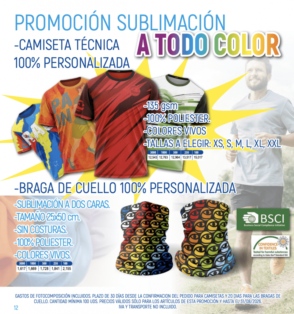 Promoción sublimación a todo color Promoción sublimación a todo color