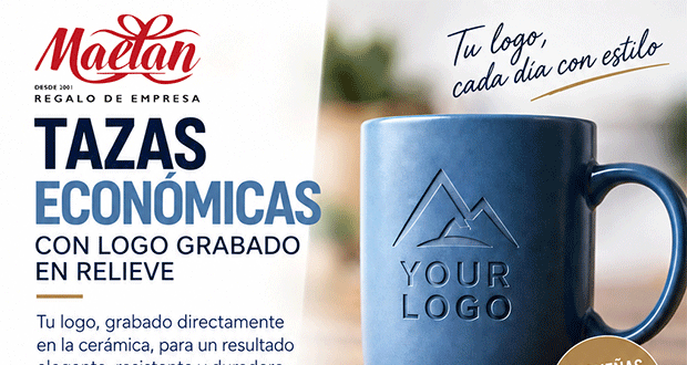Tazas económicas con logo grabado al láser
